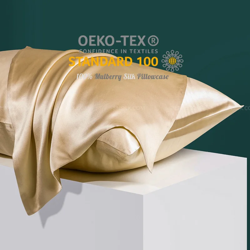 Luxury and Comfortable Natural Home Textile Bedding  Silk Pillowcase 6A 100% Mulberry Silk Pillow Case