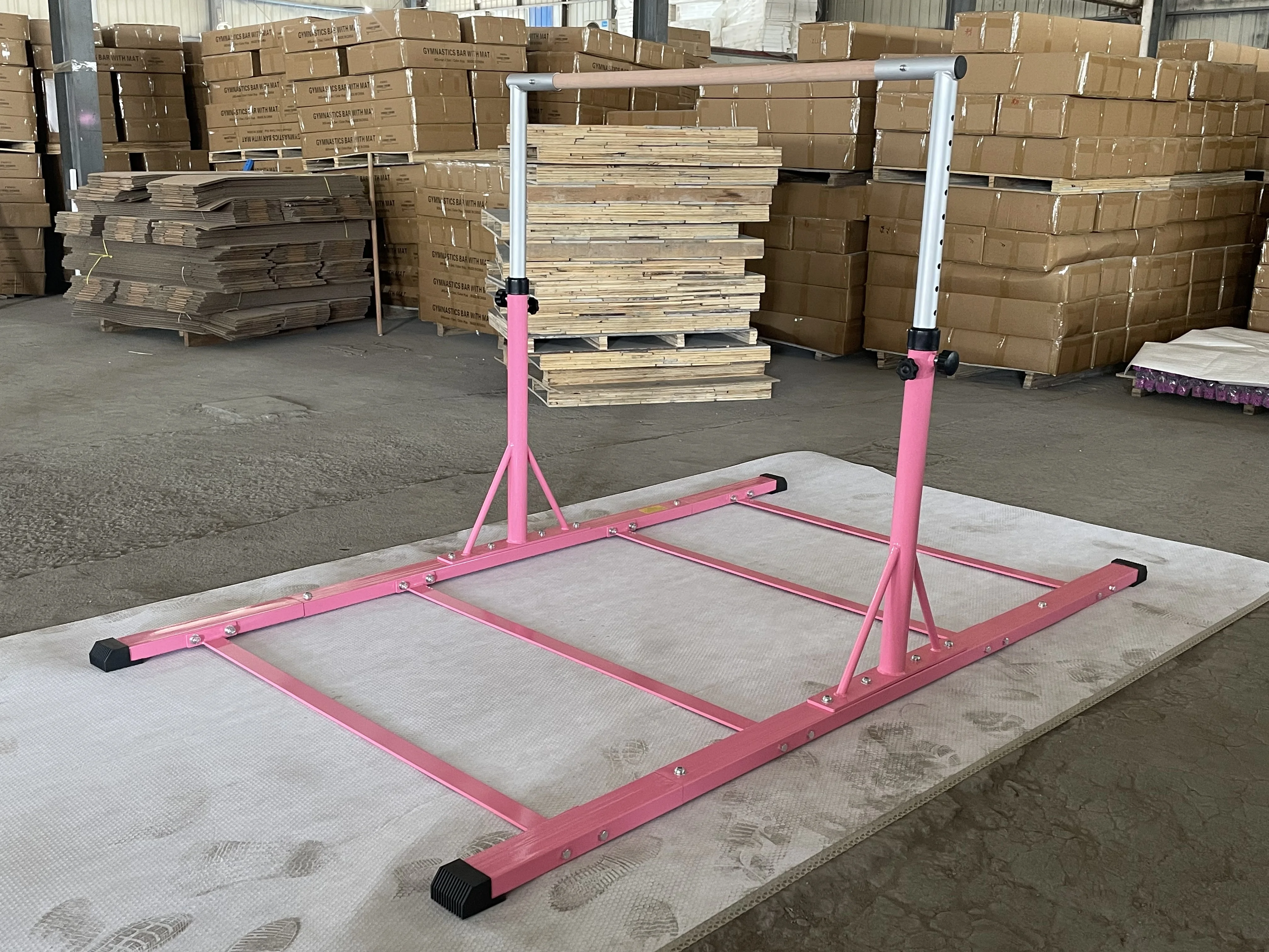 Height Adjustable Kids Gymnastic Horizontal Bar for Home/Club With Fiberglass Rail(100% Actual Photo Attached)