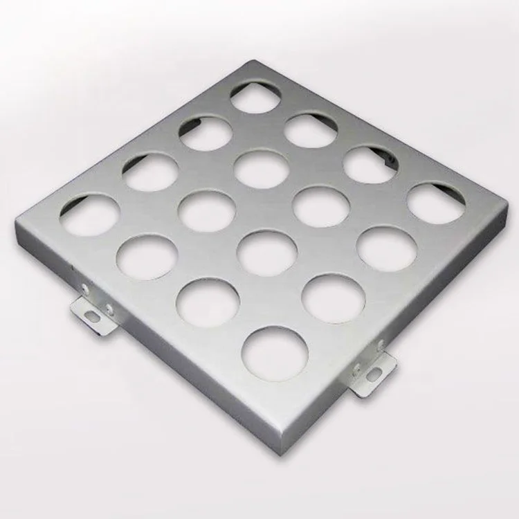 Custom  Metal Aluminum Perforated Solid Panel For Curtain Wall And Facade Cladding