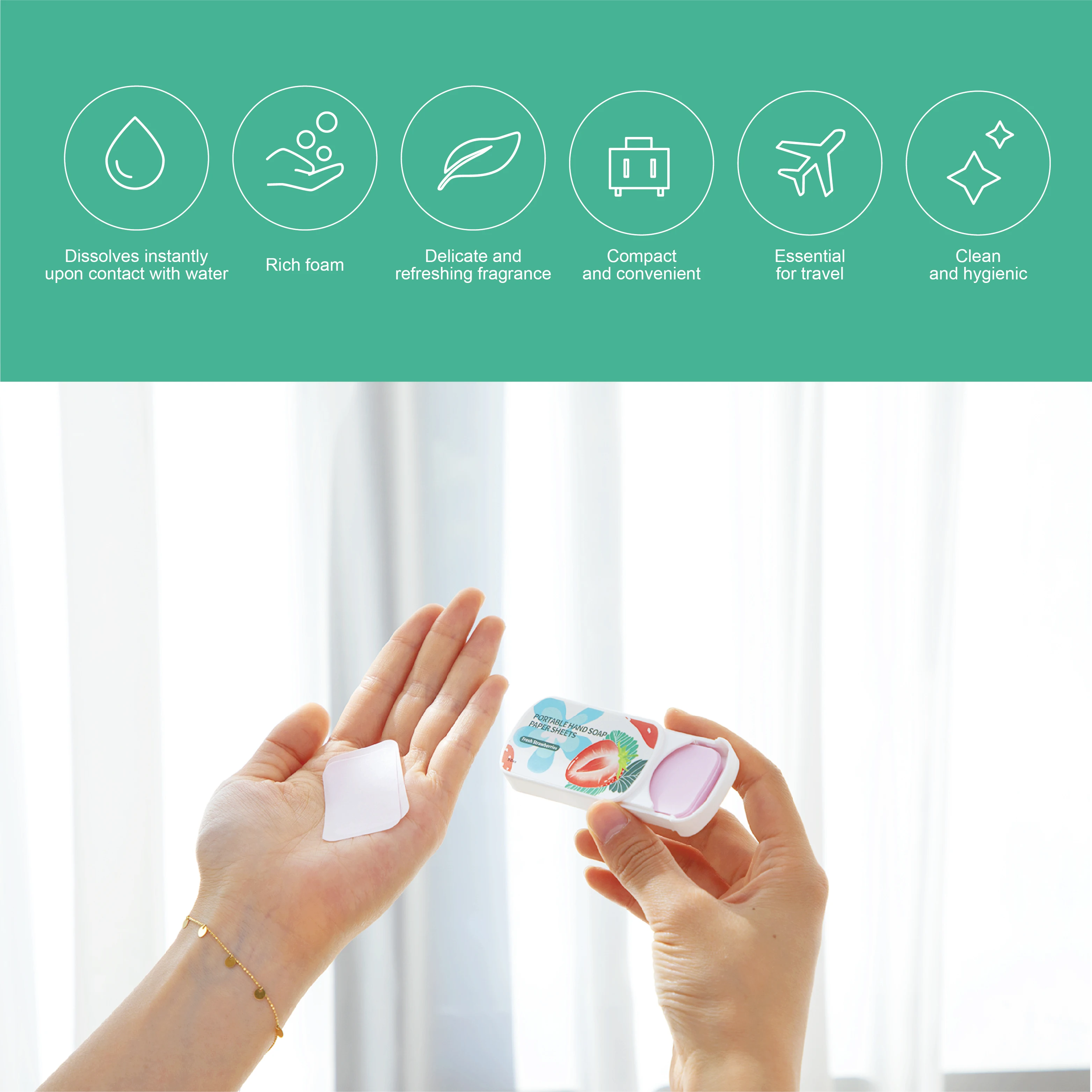 KELEE Wholesale Disposable Soap Paper Sheets Custom Private Label Disposable Soap Paper For Hand Cleaning