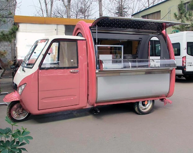 New Style Small Hot Dog Pizza Food Cart Snacks Coffee Van Mobile Kitchen Food Kiosk Ice Cream Truck For Sale