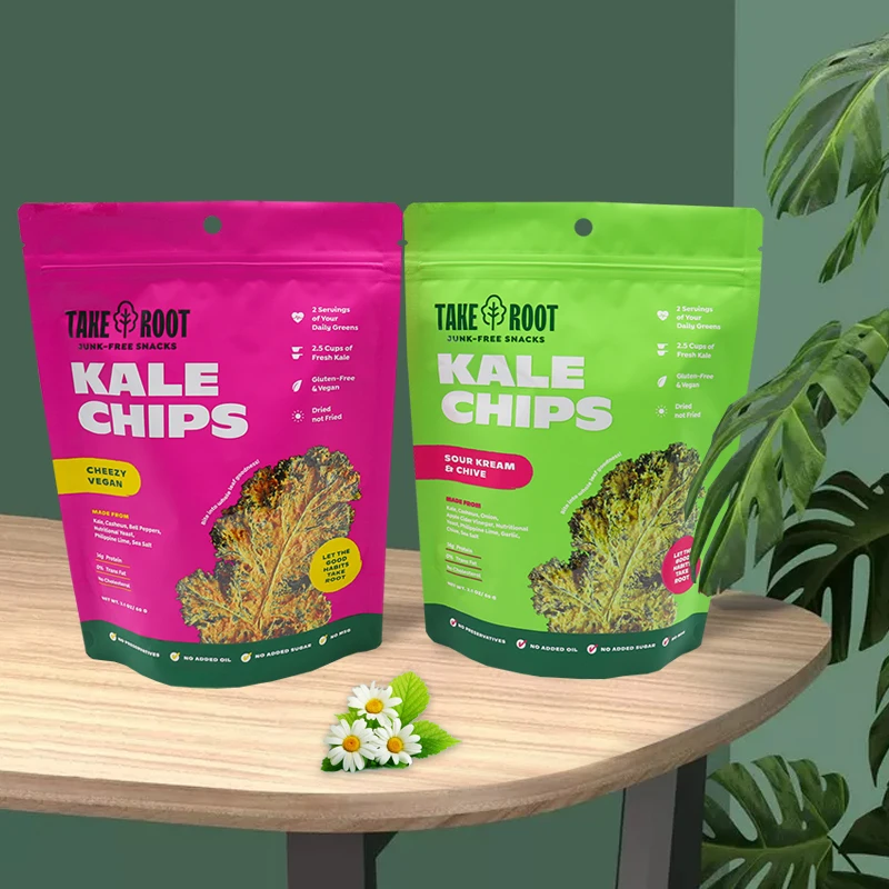 Custom Printed Food Grade Ziplock Snack Custom Plastic Pouch Packaging Food Packing Bag