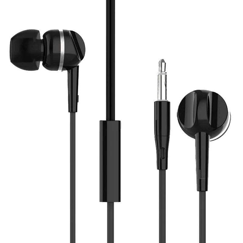 wired earphones 3.5 mm HD Stereo Earpiece Button Control 1.2M Deep Bass in-ear Earphone with Mic