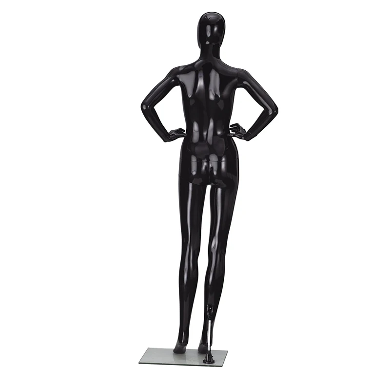 Factory Wholesale Life Size Plastic Fabric Full Body Mannequin Female Black