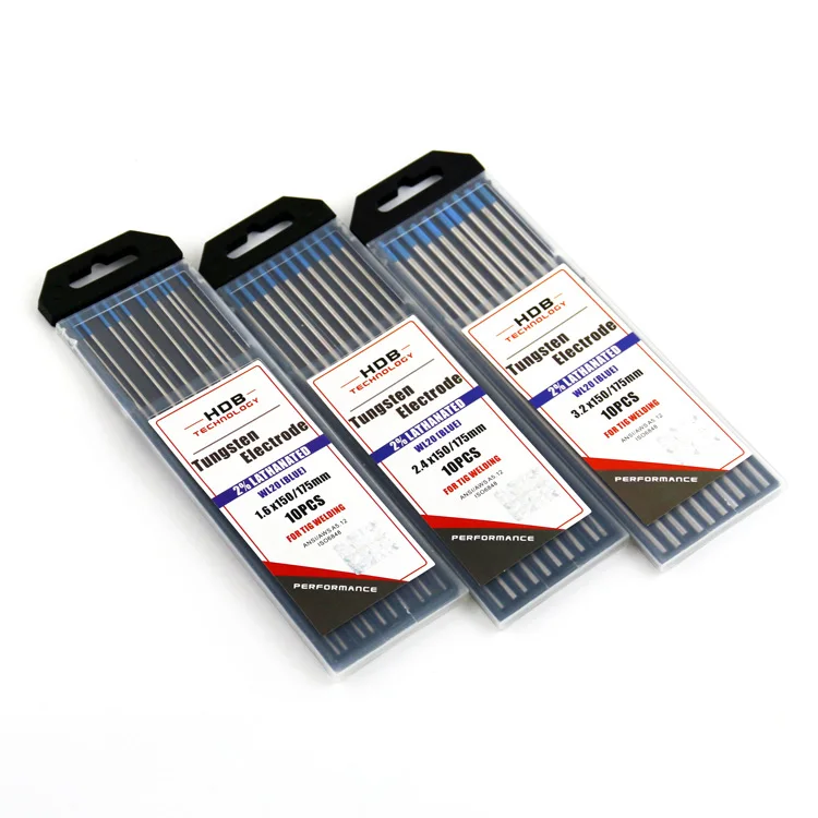 Battery spot welder Carbide Hardfacing Electrodes tungsten electrodes,La 2.0% Lanthanated Tungsten rod