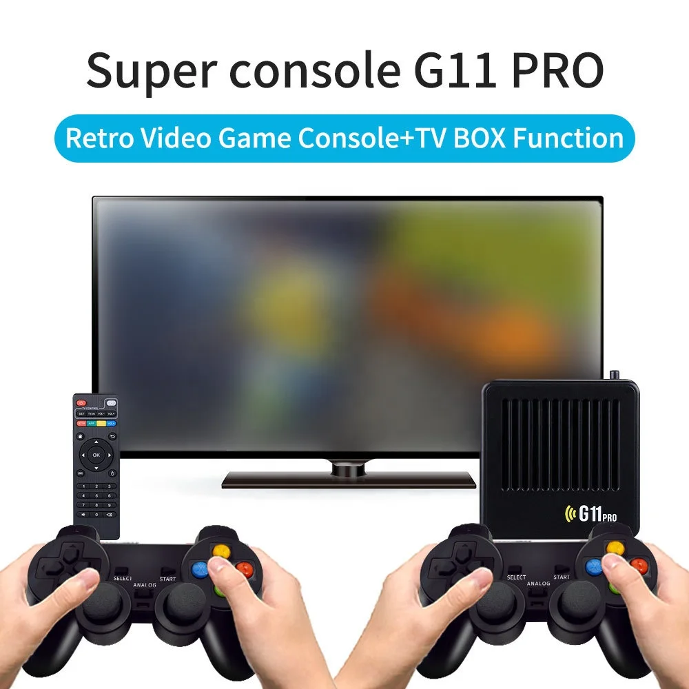 G11 Pro Video Game Console G11 Pro Classic Retro Game Box Many Simulators 4K H-D Android TV Box Super Gaming Machine With WiFi