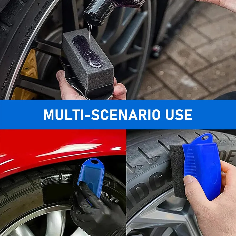 Wholesale Tire Gel Applicator Pads Tyre Cleaning Sponges Shining Polishing Dressing Car Tire Waxing Sponge