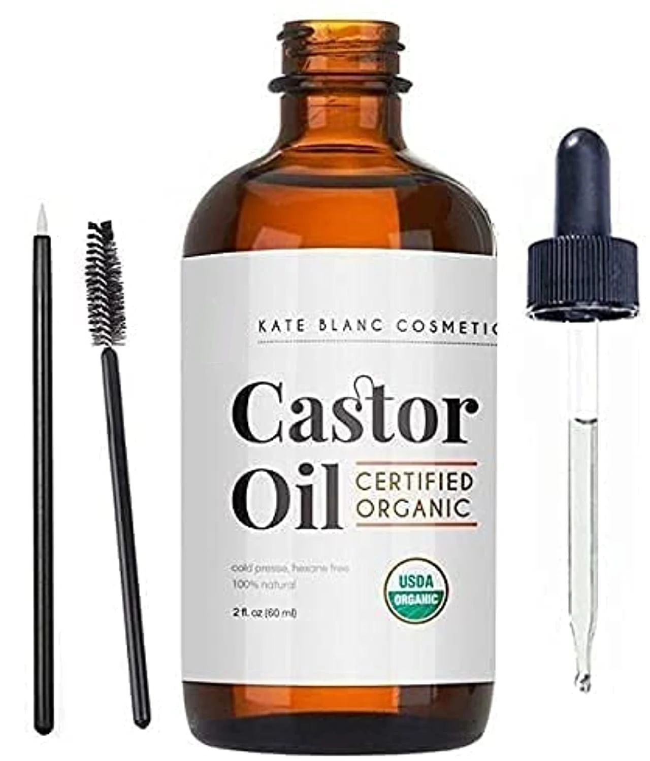 Kate Blanc Cosmetics Castor Oil (2 oz) 100% natural, cold pressed, hexane free. Stimulates eyelash and eyebrow growth
