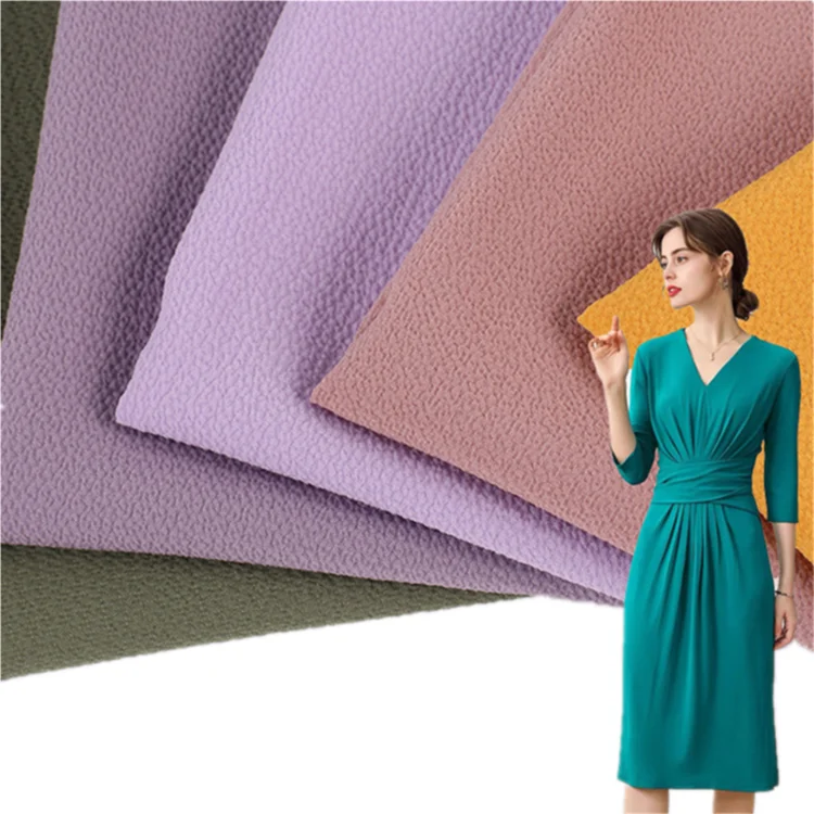 
Factory Supplier 97%Polyester 3%Spandex 75D 120GSM Stretch Crinkle Crepe Chiffon Fabric For Dress Skirt Costume Garment 