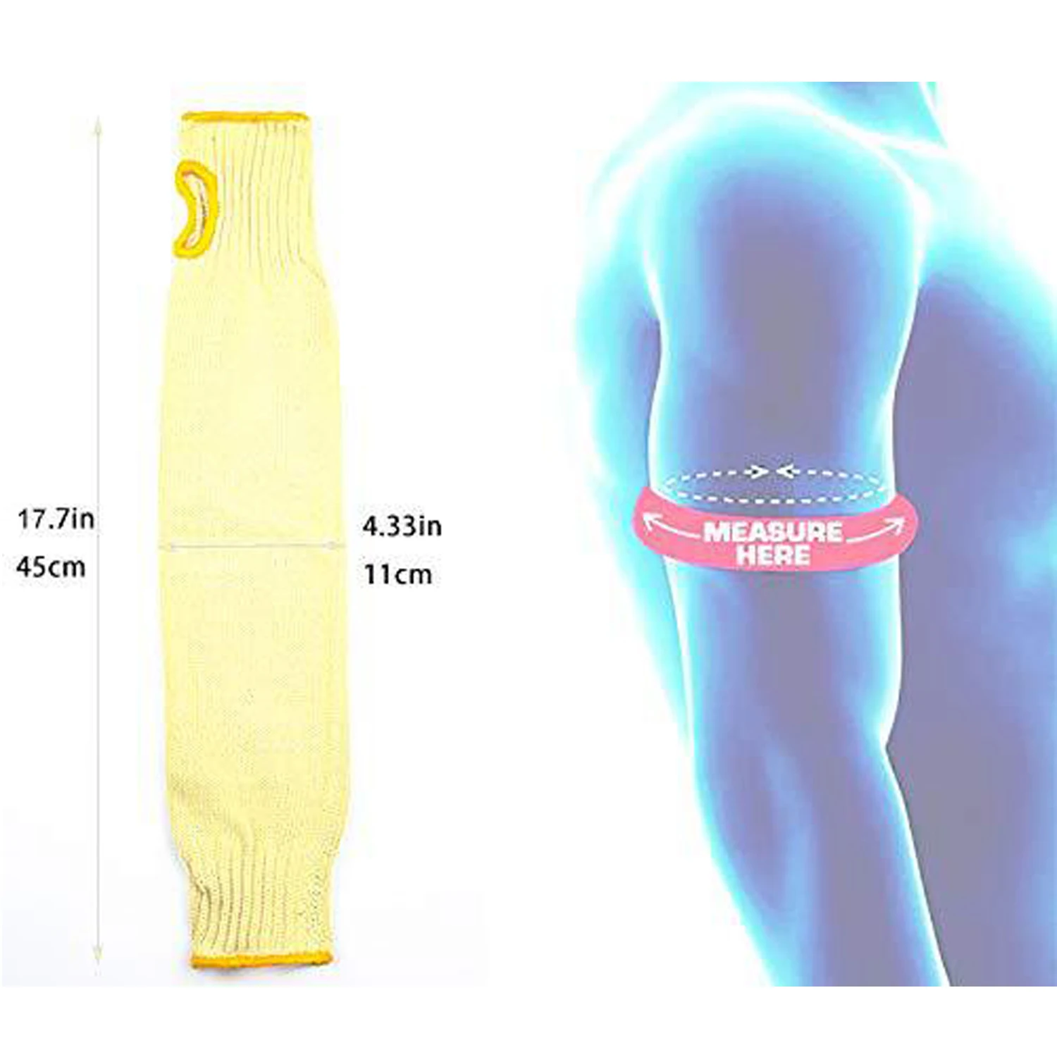 EN388 EN420 CE Aramid Fiber Flame-resistant Fireproof Arm Guard Cut Resistant Arm Sleeve Safety Sleeve Safety Work Sleevelet