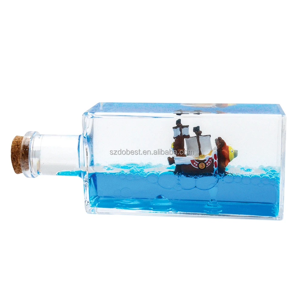 Thousand sunny fluid ship liquid paperweight crystal ships drift bottle desktop decoration
