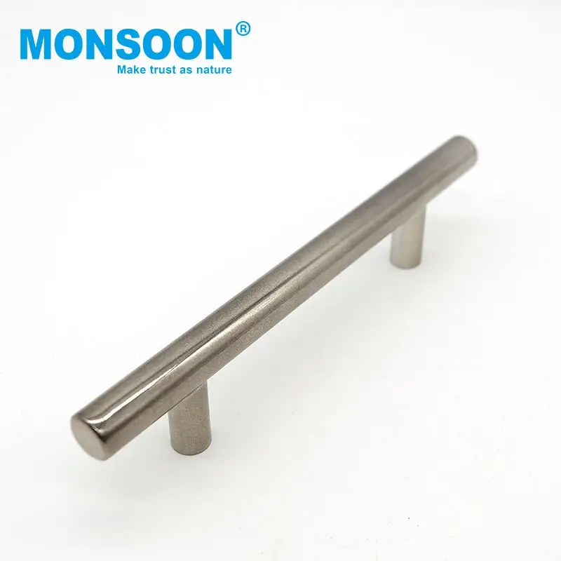 Furniture Matt Chrome Closet Drawer Pull Handle Gold Wood Door Dresser Wardrobe Kitchen Pull Stainless Steel T Bar Handle