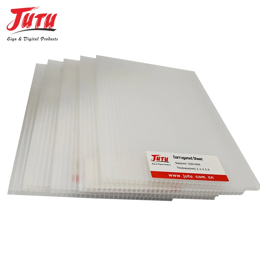 JUTU Factory Price PP Coroplast Sheets 4x8 Corflute Sheet Correx Board Manufacturer