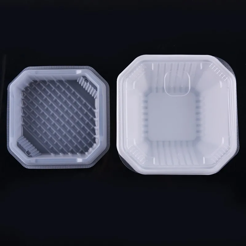 Disposable square reusable food storage microwavable PP food containers heat resistant lunch box with compartments