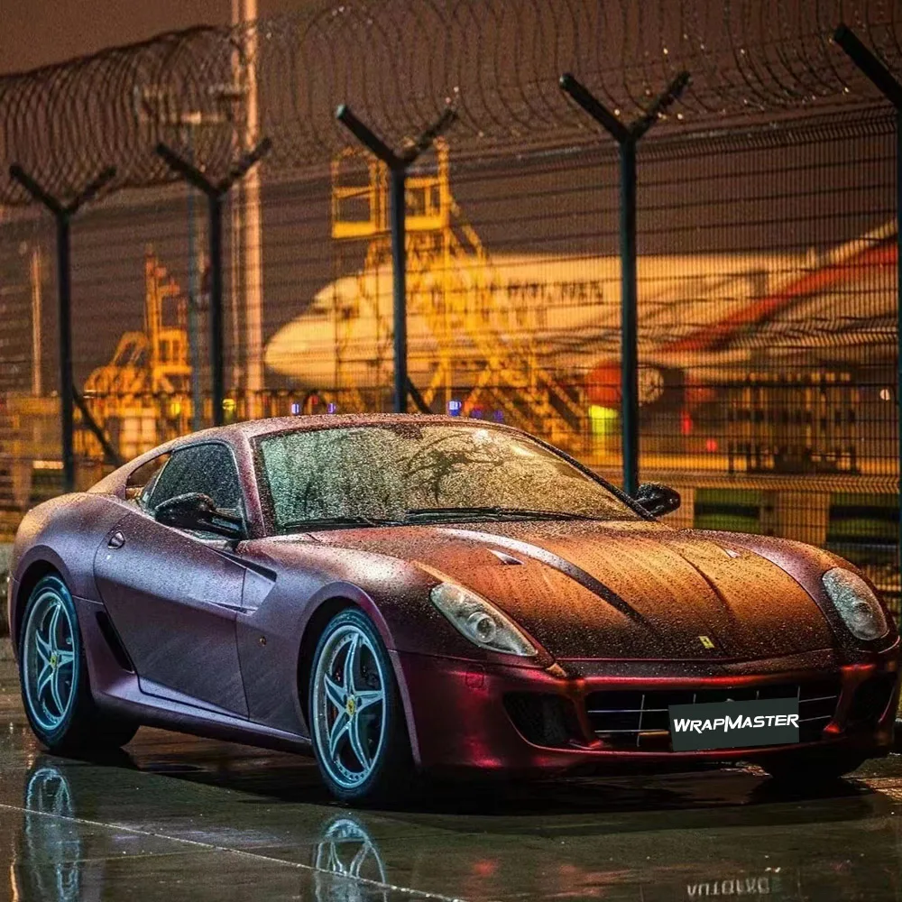 Drop Shipping Vehicle Decoration Premium Material PET Base Roman Red Car Wrap Vinyl Roll without Orange Peel