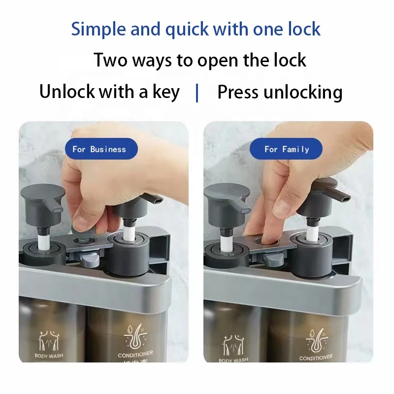 Manufacturer Custom Universal Shower Shampoo Lotion Liquid Soap Embossed Classy Matte Pumps Head Dispenser Abs For Shampoo