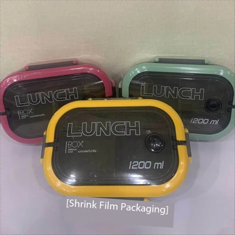 3 Portion Lunch Box, 1200ml Bento Box with Cutlery, Microwaveable