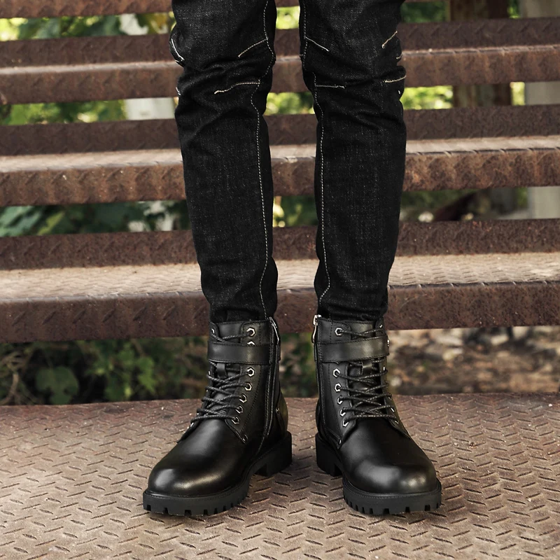 Мужские сапоги из натуральной коровьей кожи, зимние ботинки для мужчин, Размеры 35-46