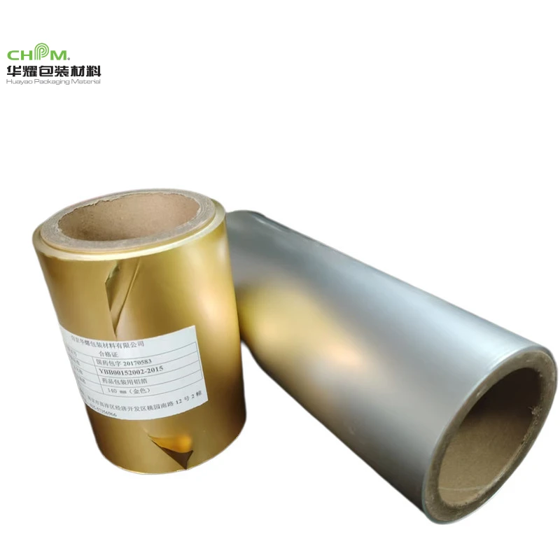 Customized printed pharmaceutical packaging aluminum foil cold formed alu alu foil for blister bottom  foil packaging
