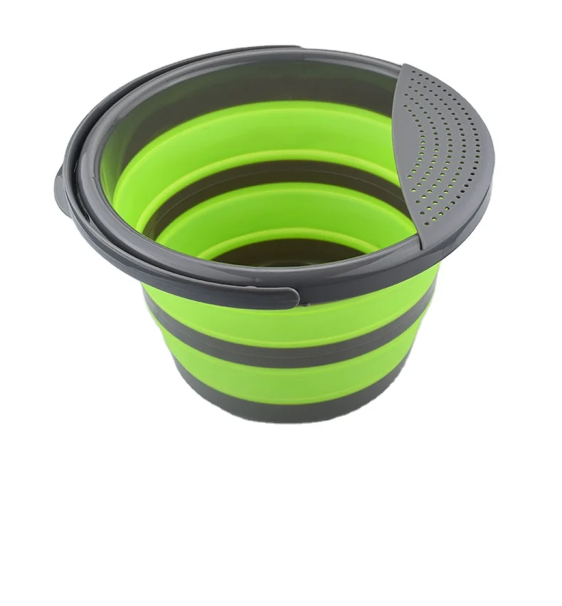
Wholesale High Quality Household Portable bath bucket plasticSilicone Folding Water Bucket 