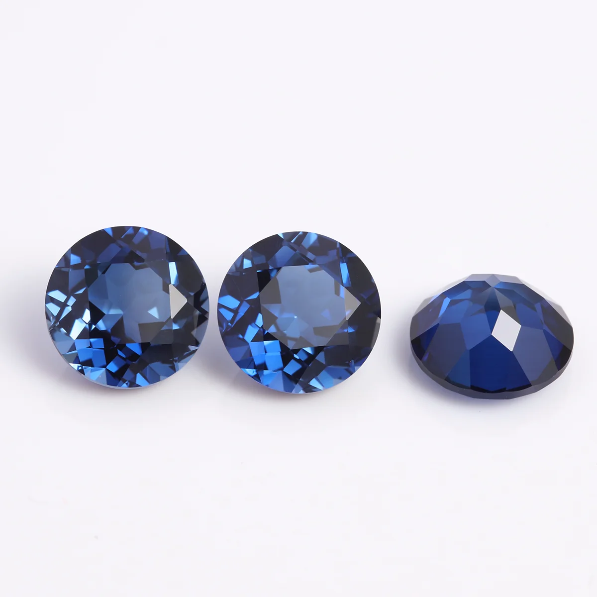 Royal Blue Lab Grown Sapphire Round Shape Fine Jewelry Loose Gems 5A Grade Lab Grown Sapphire
