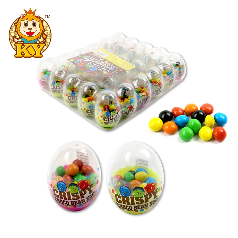 Wholesale custom multi-color chocolate beans sweets surprise egg for kids party