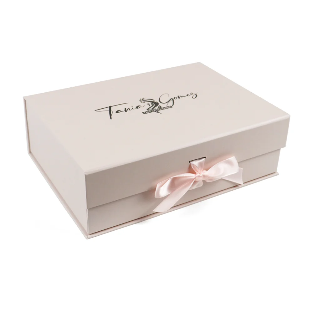 regalos personalizados magnetic paperboard caja para ropa wedding return bridesmaid gifts karton packaging box with satin ribbon