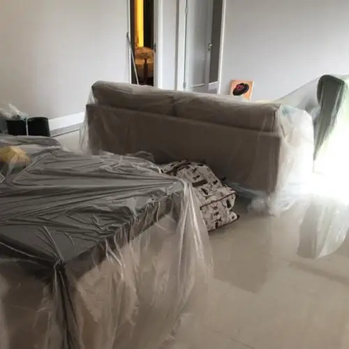 Environmental protection furniture storage bag moving bag Side Gusset Bag clear plastic protective film