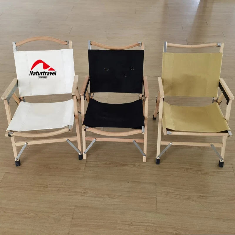 Naturtravel Coffee Garden Outdoor Camping Wood Beach Chair Pastoral Dinning Foldable Manufacturer Fishing Chair seat Furniture