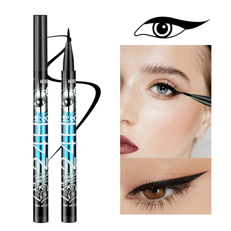 Hengfei 24H Waterproof Liquid Eyeliner Makeup Quick Dry Long Lasting Ultra Fine Precision Eye Makeup Eyeliner