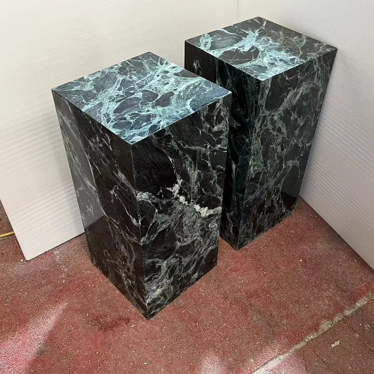 Cream Rose Pink Marble Stone Rosetta Plinth, Marble Plinth