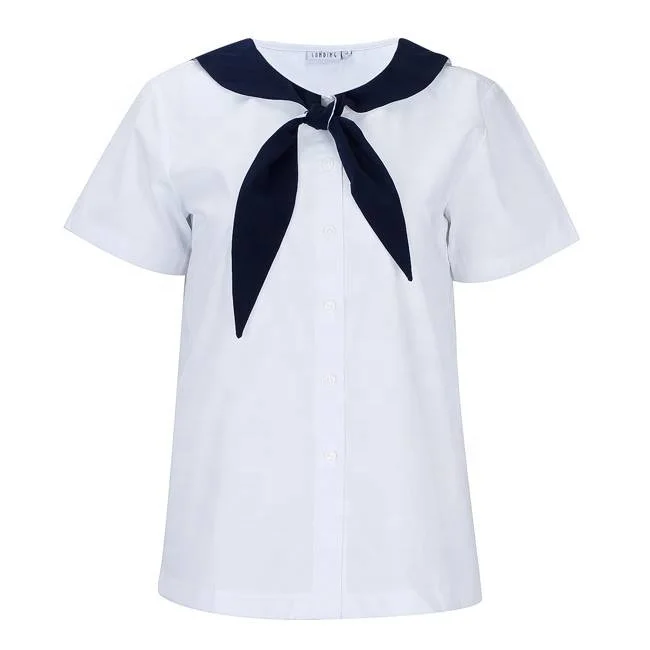 
Hot Sales Kids School Uniform Half Sleeve White Shirts Manufacture in Vietnam Primary School for School Children for Boys Kate 