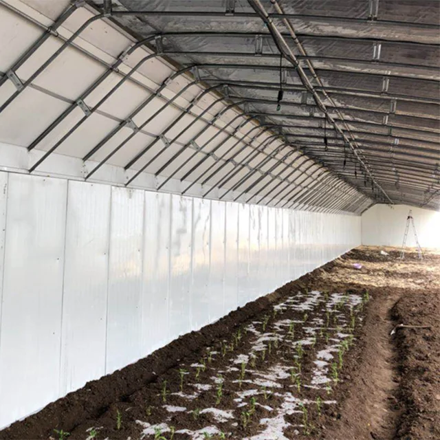 Snow Resistant Agricultural Farming Equipment Blackout Mushroom Growing Polycarbonate Sheet Tunnel Light Deprivation Greenhouse