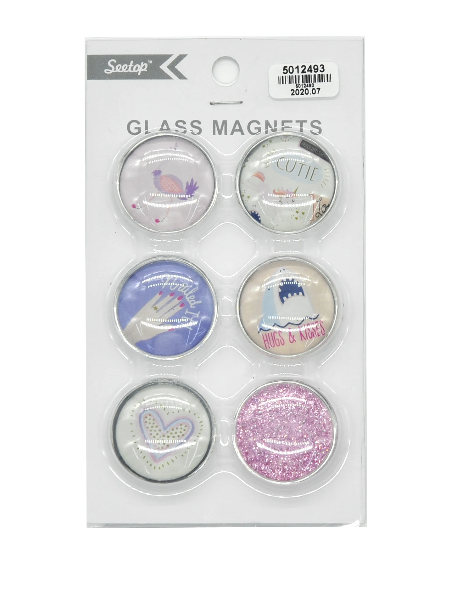 New Product Moon collection Cute Glass Magnets Office supplies 6PCS 30MM Magnets Set