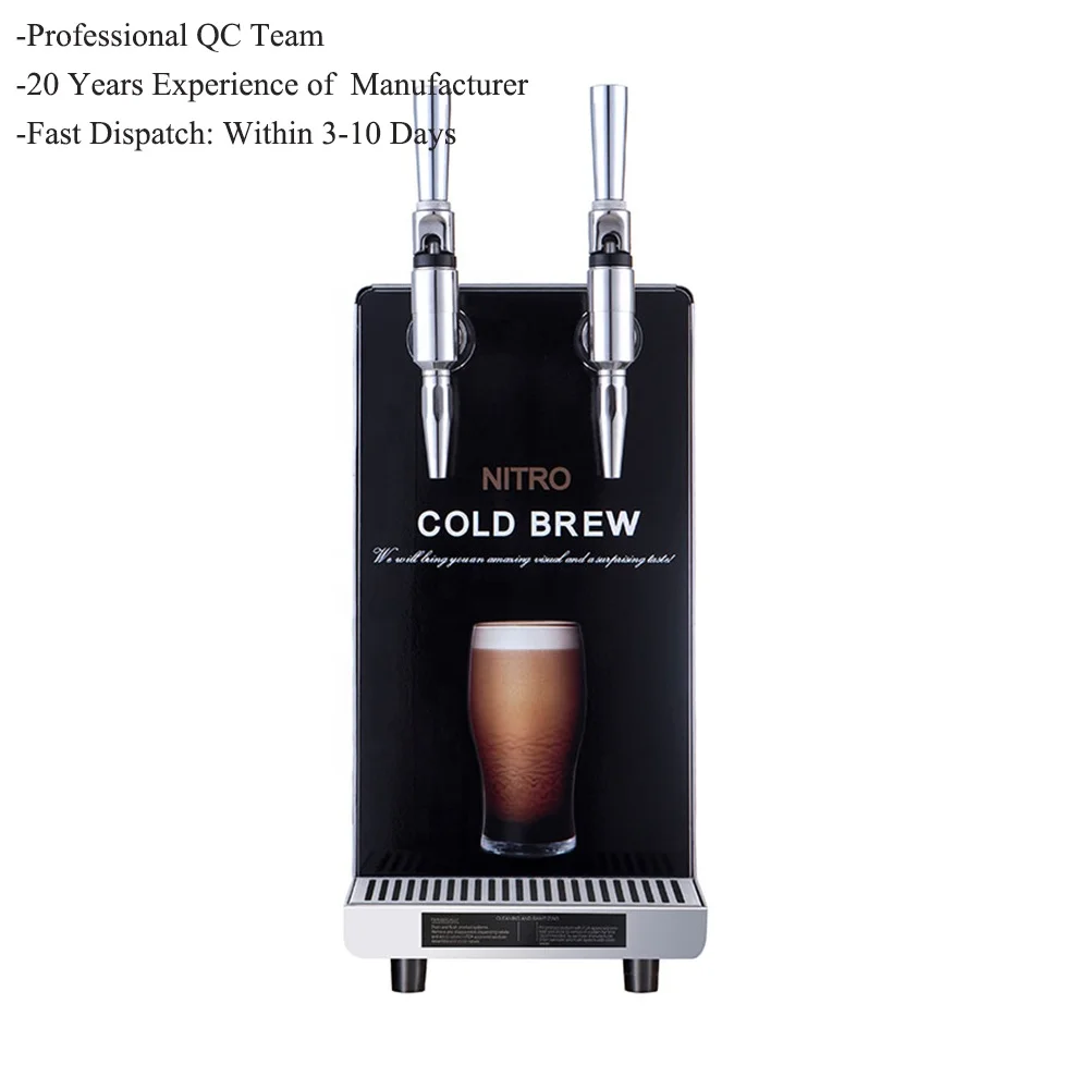 Bag-in-box  NEW design desktop nitro cocktail machine nitro juice dispenser Two faucets for commercial coffee machines