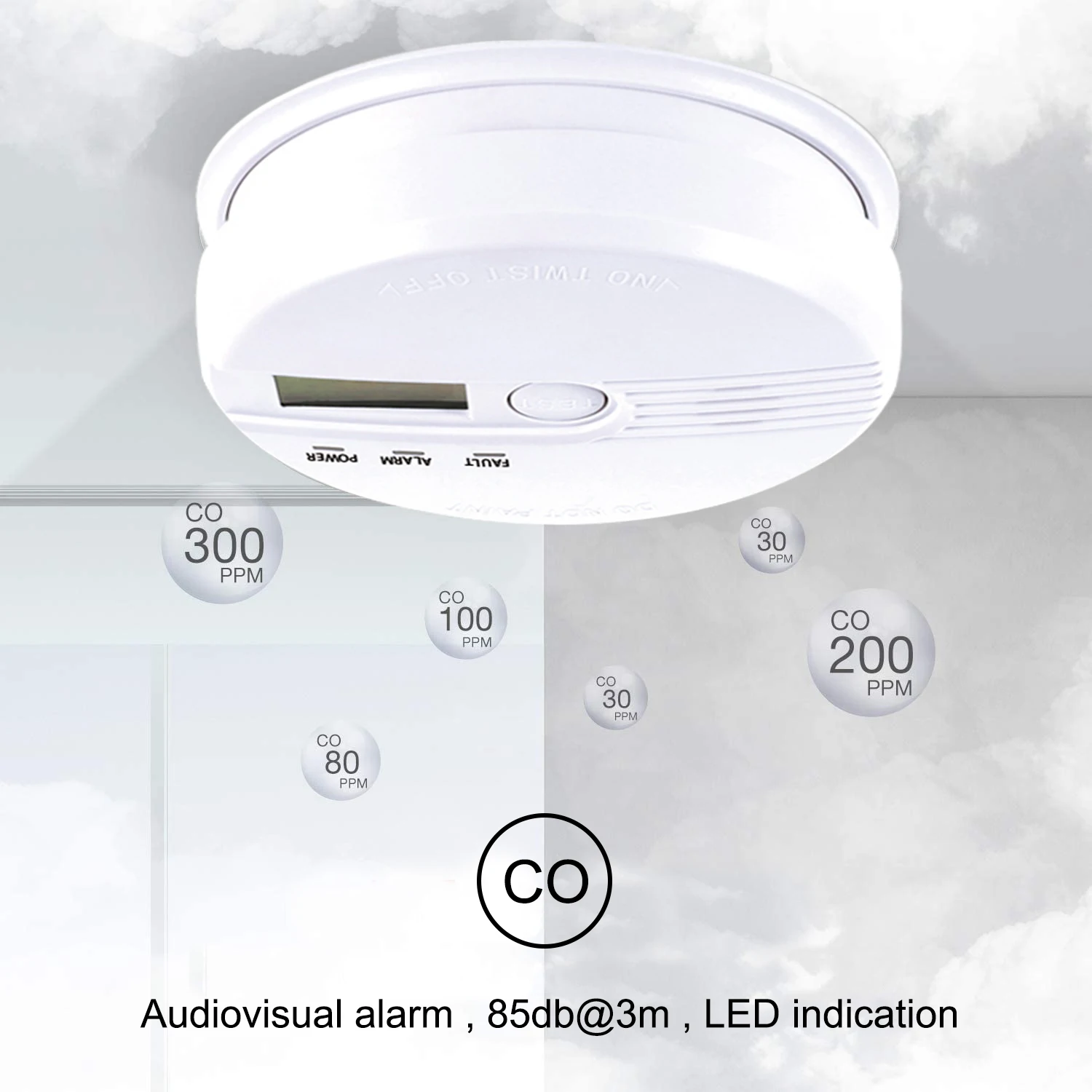 15 years factory Smart home carbon monoxide sensor alarm