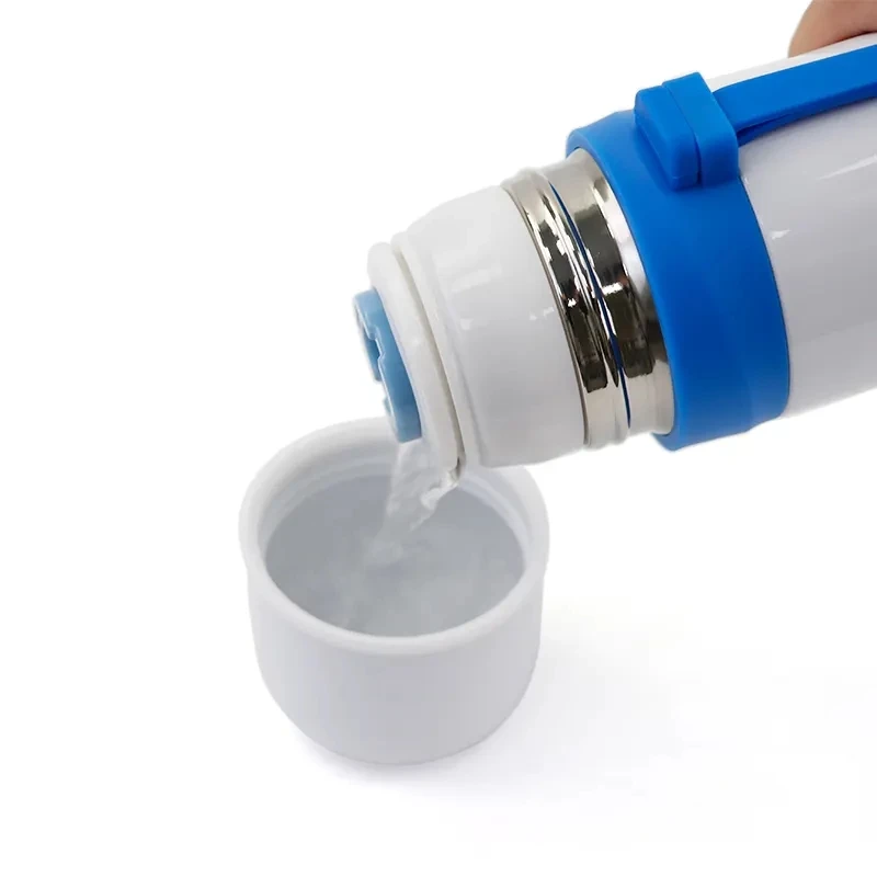 304 Stainless Steel Vacuum Flask 500ml Sublimation Thermos Cup Hot & Cold Bottle with Rubber Rope Glass Plastic & Metal Material