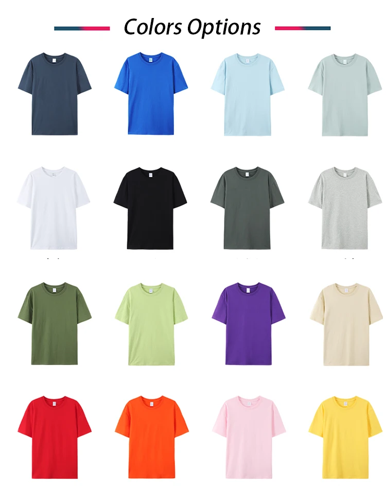 High Quality Custom Tee Shirt Blank T Shirt Round Neck Short Sleeve Printing 100% Cotton for Men T-shirt Sublimation Blanks