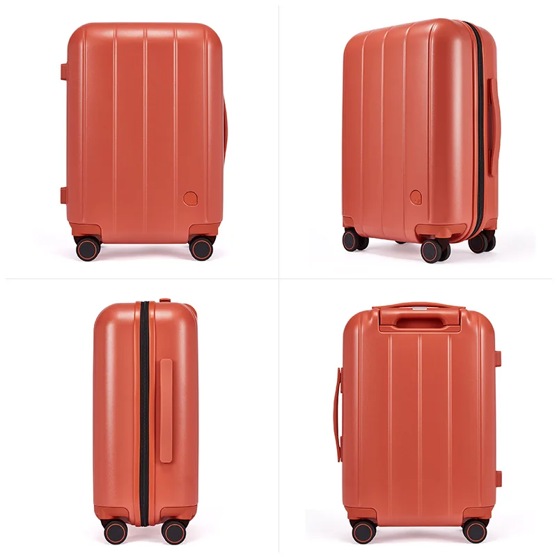 AJI New Design Simple Korean Style Trolley Zipper Travel Luggage Bag Wholesale Wheeled Rolling Cabin Luggage Suitcase