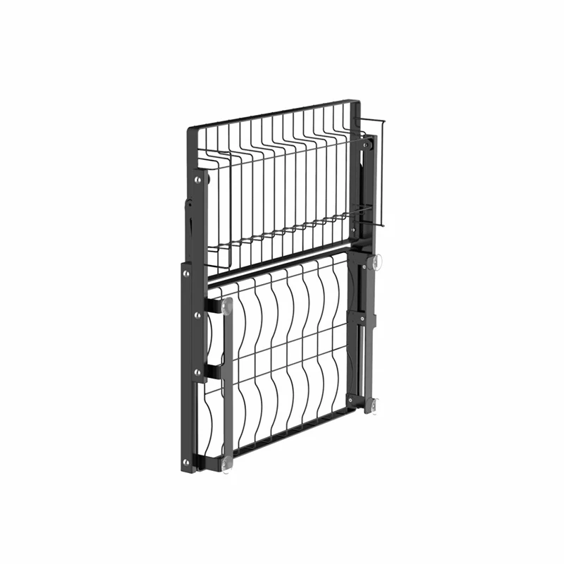 WIREKING Kitchen 2 Tier Dish Rack Easy Assembly Folding Design Plastic Knife Fork Spoon Storage Holder