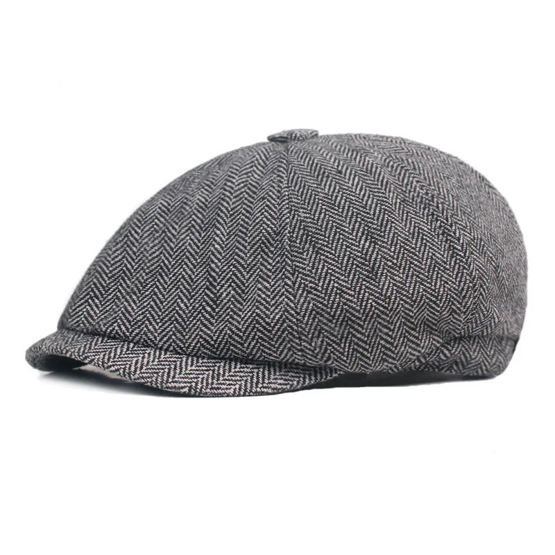 Newsboy Custom Vintage Newsboys Caps Baker Boy Cabbie Flat Bill Cap for Men Ivy Newsboy Tweed Golf Cap Hat