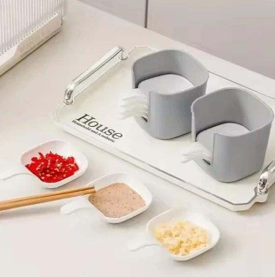 7 piece Creative Dip Steak Sauce, cheese, tomato sauce, salad sauce and nut saucer set