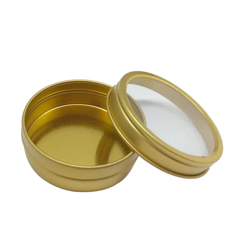 Custom round small metal candy tin boxes packaging biscuit cookie tin container