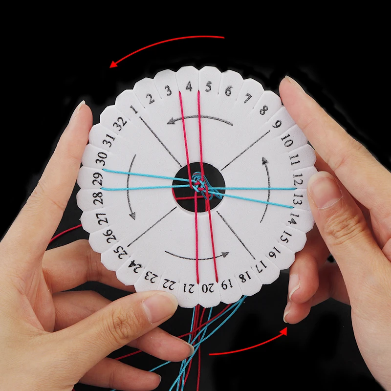 
LUYAO Bracelet Knitting Kumihimo Disc Disk Tray Braided Rope Knot Round Square Handmade Knitting Tool Board 