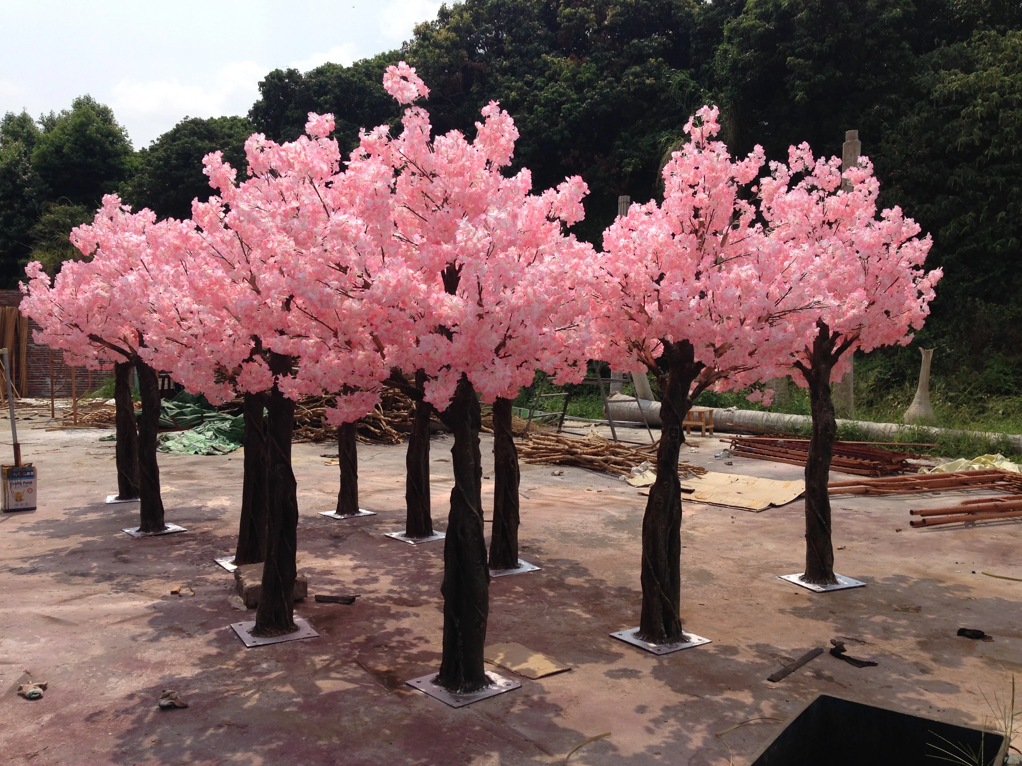 Wholesale pink fake Japanese fake trees wedding decorative cherry blossom sakura tree artificial
