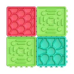 Interactive Dog Puzzle Slow Feed Mat Lick Pad Strong Suction Dog Licking Mat for Dog Training, Distracting, Bathing