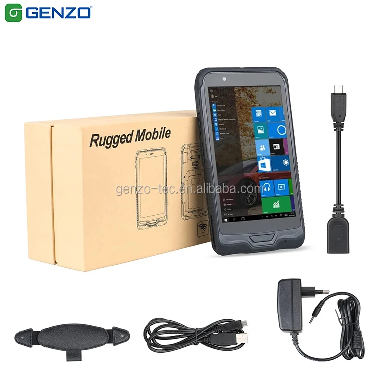 
4G/ Wifi/ BT /GPS Window 10 Rugged Smartphone PDA UHF RFID Handheld Chip ID Card Reader with 5.98 Inch Display Rugged PDA 