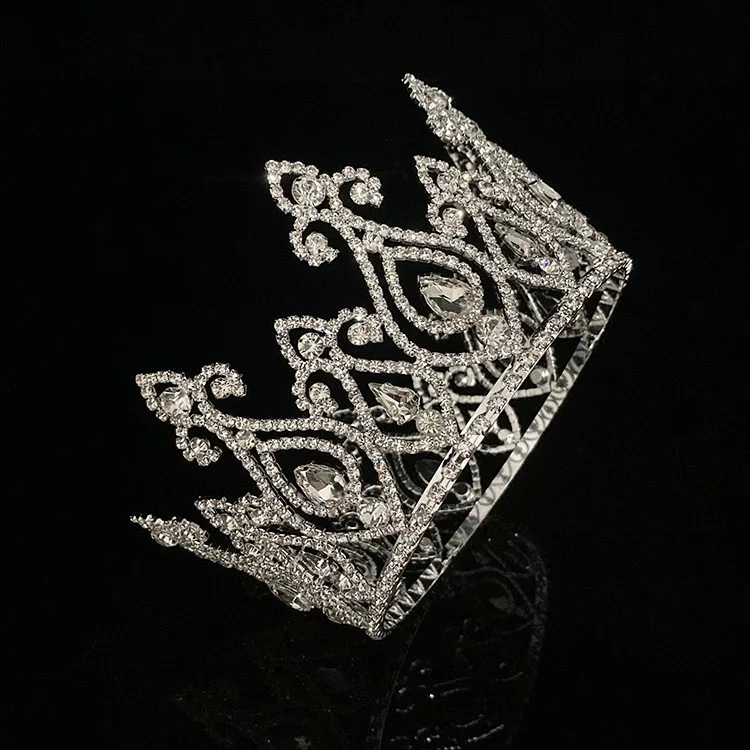 Pageant Full Circle Tiara Crystal Crown Headband King Queen Wedding Party Costumes