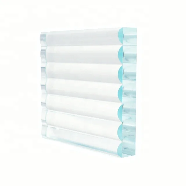 Custom thickness size low iron reeded  ribbed textured glass for home decoration