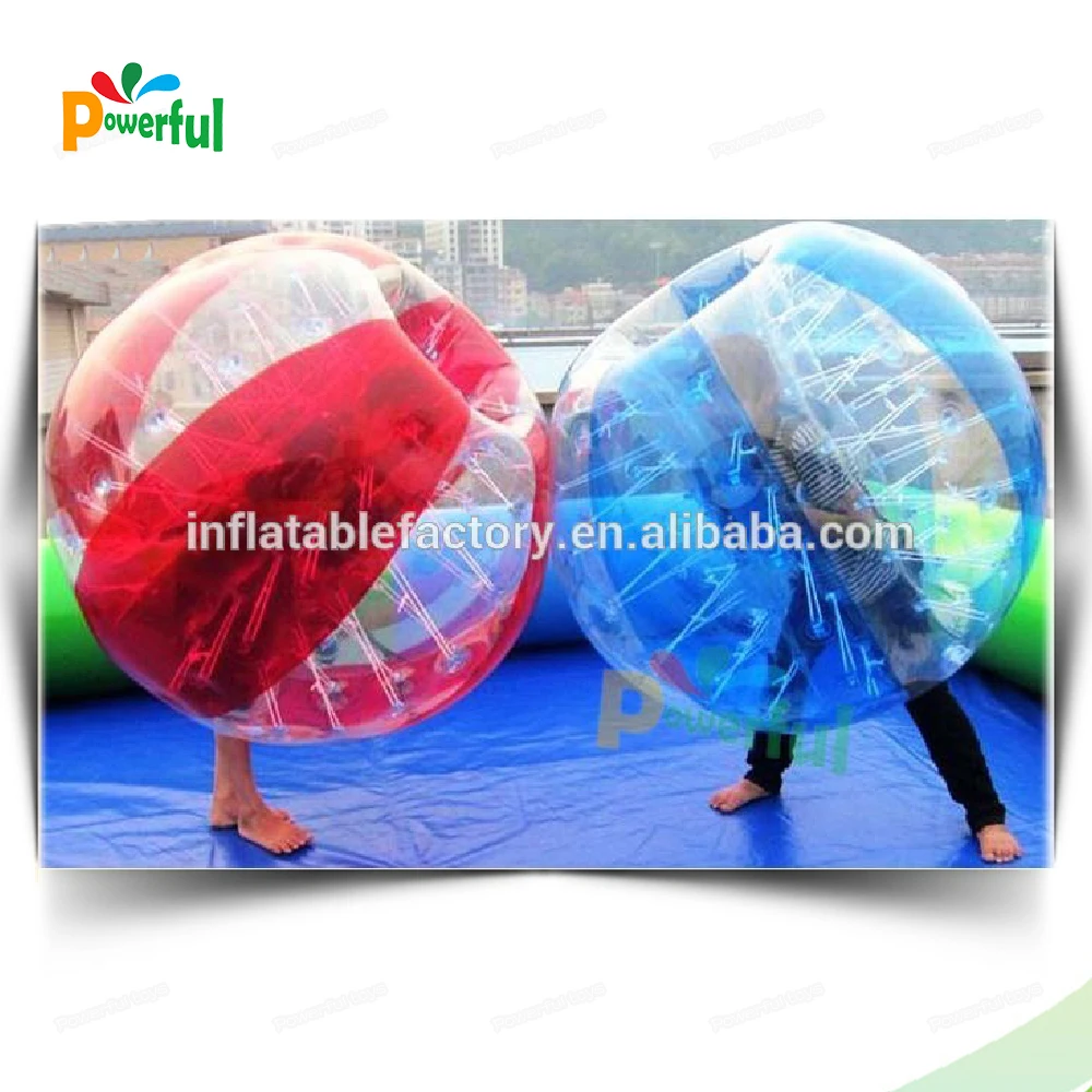 Blue and pink color bubble football, human bumper ball for adult or kids